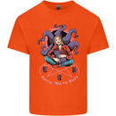 Satanic Cat Mum Black Magic Witch Halloween Mens Cotton T-Shirt Tee Top Orange