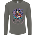 Satanic Cat Mum Black Magic Witch Halloween Mens Long Sleeve T-Shirt Charcoal