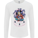 Satanic Cat Mum Black Magic Witch Halloween Mens Long Sleeve T-Shirt White