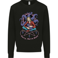 Satanic Cat Mum Black Magic Witch Halloween Mens Sweatshirt Jumper Black