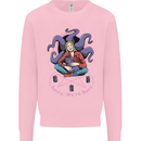 Satanic Cat Mum Black Magic Witch Halloween Mens Sweatshirt Jumper Light Pink