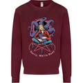 Satanic Cat Mum Black Magic Witch Halloween Mens Sweatshirt Jumper Maroon