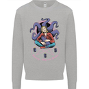 Satanic Cat Mum Black Magic Witch Halloween Mens Sweatshirt Jumper Sports Grey