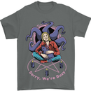 Satanic Cat Mum Black Magic Witch Halloween Mens T-Shirt 100% Cotton Charcoal