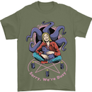 Satanic Cat Mum Black Magic Witch Halloween Mens T-Shirt 100% Cotton Military Green