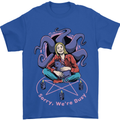 Satanic Cat Mum Black Magic Witch Halloween Mens T-Shirt 100% Cotton Royal Blue