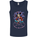 Satanic Cat Mum Black Magic Witch Halloween Mens Vest Tank Top Navy Blue