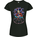 Satanic Cat Mum Black Magic Witch Halloween Womens Petite Cut T-Shirt Black