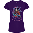 Satanic Cat Mum Black Magic Witch Halloween Womens Petite Cut T-Shirt Purple
