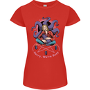 Satanic Cat Mum Black Magic Witch Halloween Womens Petite Cut T-Shirt Red