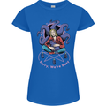 Satanic Cat Mum Black Magic Witch Halloween Womens Petite Cut T-Shirt Royal Blue