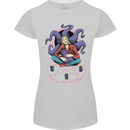 Satanic Cat Mum Black Magic Witch Halloween Womens Petite Cut T-Shirt Sports Grey