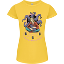 Satanic Cat Mum Black Magic Witch Halloween Womens Petite Cut T-Shirt Yellow