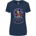 Satanic Cat Mum Black Magic Witch Halloween Womens Wider Cut T-Shirt Navy Blue