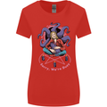 Satanic Cat Mum Black Magic Witch Halloween Womens Wider Cut T-Shirt Red