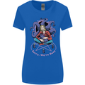 Satanic Cat Mum Black Magic Witch Halloween Womens Wider Cut T-Shirt Royal Blue