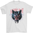 Satanic Wolf Mens T-Shirt 100% Cotton White