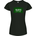 Saudi Arabia Football Distressed Flag Womens Petite Cut T-Shirt Black
