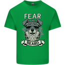 Schnauzer Dog Fear the Beard Kids T-Shirt Childrens Irish Green