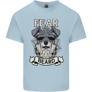 Schnauzer Dog Fear the Beard Kids T-Shirt Childrens Light Blue