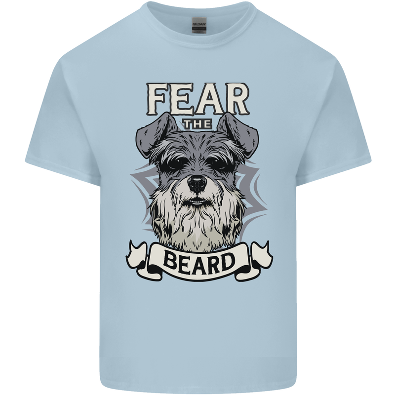 Schnauzer Dog Fear the Beard Kids T-Shirt Childrens Light Blue