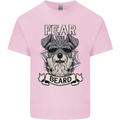 Schnauzer Dog Fear the Beard Kids T-Shirt Childrens Light Pink