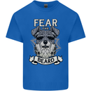 Schnauzer Dog Fear the Beard Kids T-Shirt Childrens Royal Blue