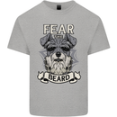 Schnauzer Dog Fear the Beard Kids T-Shirt Childrens Sports Grey