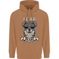 Schnauzer Dog Fear the Beard Mens 80% Cotton Hoodie Caramel Latte