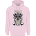Schnauzer Dog Fear the Beard Mens 80% Cotton Hoodie Light Pink