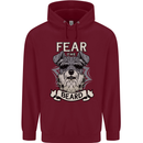 Schnauzer Dog Fear the Beard Mens 80% Cotton Hoodie Maroon