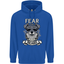 Schnauzer Dog Fear the Beard Mens 80% Cotton Hoodie Royal Blue
