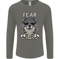 Schnauzer Dog Fear the Beard Mens Long Sleeve T-Shirt Charcoal