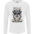 Schnauzer Dog Fear the Beard Mens Long Sleeve T-Shirt White
