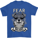 Schnauzer Dog Fear the Beard Mens T-Shirt 100% Cotton Royal Blue