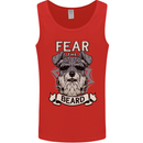 Schnauzer Dog Fear the Beard Mens Vest Tank Top Red