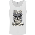 Schnauzer Dog Fear the Beard Mens Vest Tank Top White