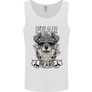 Schnauzer Dog Fear the Beard Mens Vest Tank Top White