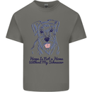 Schnauzer Dog Home is Not a Home Mens Cotton T-Shirt Tee Top Charcoal
