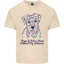 Schnauzer Dog Home is Not a Home Mens Cotton T-Shirt Tee Top Natural