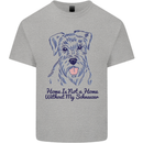 Schnauzer Dog Home is Not a Home Mens Cotton T-Shirt Tee Top Sports Grey