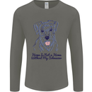 Schnauzer Dog Home is Not a Home Mens Long Sleeve T-Shirt Charcoal