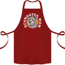 Schnauzer Mum Funny Dog Cotton Apron 100% Organic Maroon