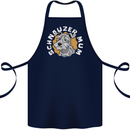 Schnauzer Mum Funny Dog Cotton Apron 100% Organic Navy Blue