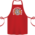 Schnauzer Mum Funny Dog Cotton Apron 100% Organic Red