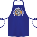 Schnauzer Mum Funny Dog Cotton Apron 100% Organic Royal Blue