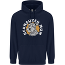 Schnauzer Mum Funny Dog Mens 80% Cotton Hoodie Navy Blue