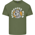 Schnauzer Mum Funny Dog Mens Cotton T-Shirt Tee Top Military Green