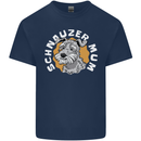 Schnauzer Mum Funny Dog Mens Cotton T-Shirt Tee Top Navy Blue