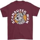 Schnauzer Mum Funny Dog Mens T-Shirt 100% Cotton Maroon